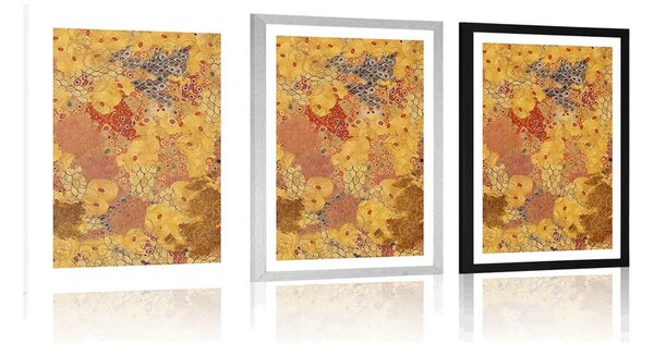 Plakat z passe-partout abstrakcja w stylu G. Klimt