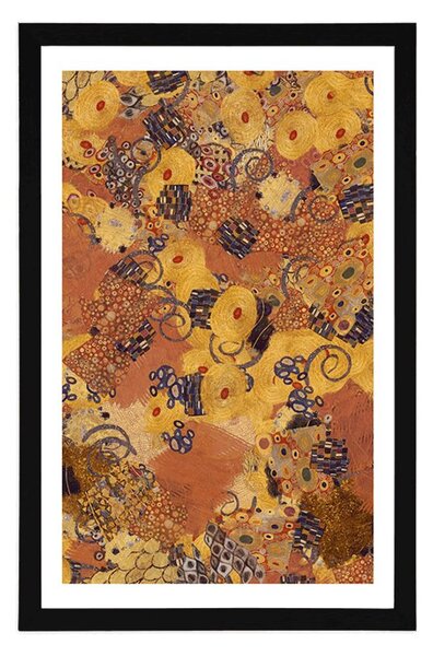 Plakat z passe-partout abstrakcja inspirowana G. Klimt