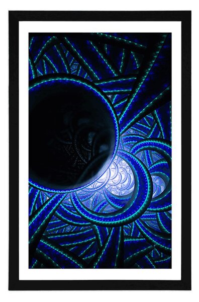 Plakat z passe-partout tajemnicze wzory