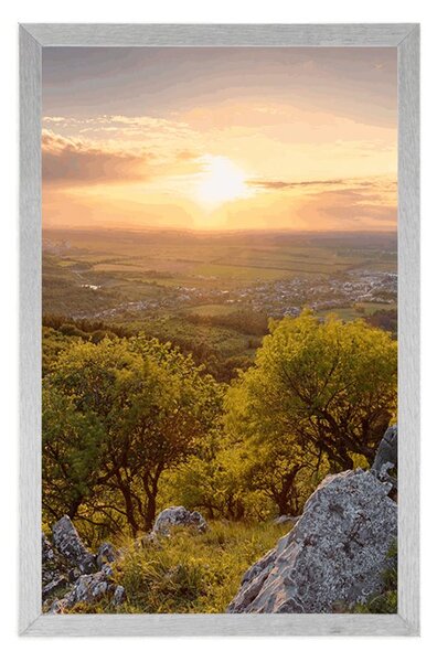 Plakat piękna przyroda skąpana w słońcu