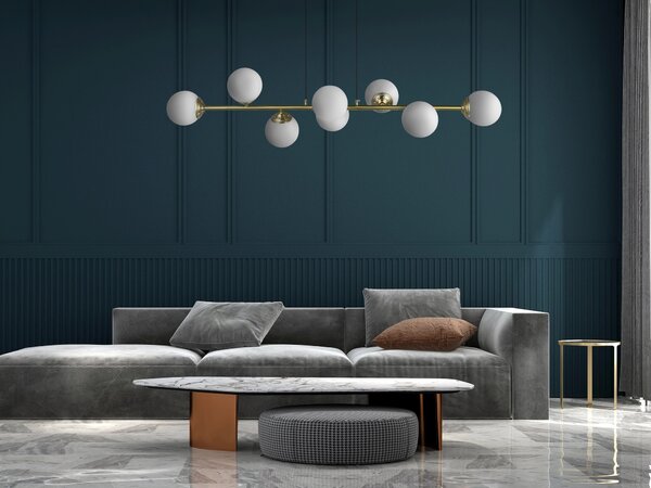NOWOCZESNA LAMPA WISZĄCA SZCZOTKOWANE ZŁOTO FINO W8