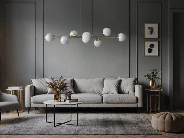 NOWOCZESNA LAMPA WISZĄCA SZCZOTKOWANE ZŁOTO FINO W8