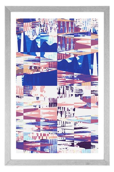 Plakat z passe-partout geometryczne wzory