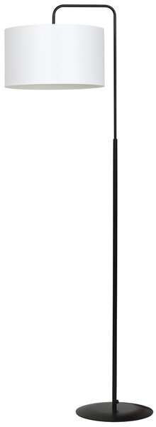 TRAPO LP1 BLACK / WHITE 570/2 lampa podłogowa czarna duży biały abażur