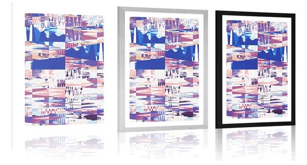 Plakat z passe-partout geometryczne wzory
