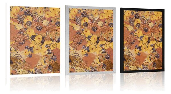 Plakat abstrakcja inspirowana G. Klimt