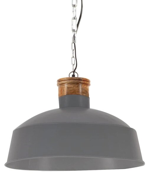 Industrialna lampa wisząca, 58 cm, szara, E27