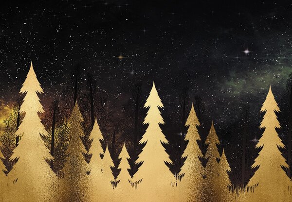 Fototapeta - Złota noc (196x136 cm)