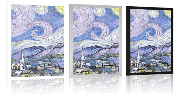 Plakat reprodukcja Gwiaździsta noc - Vincent van Gogh