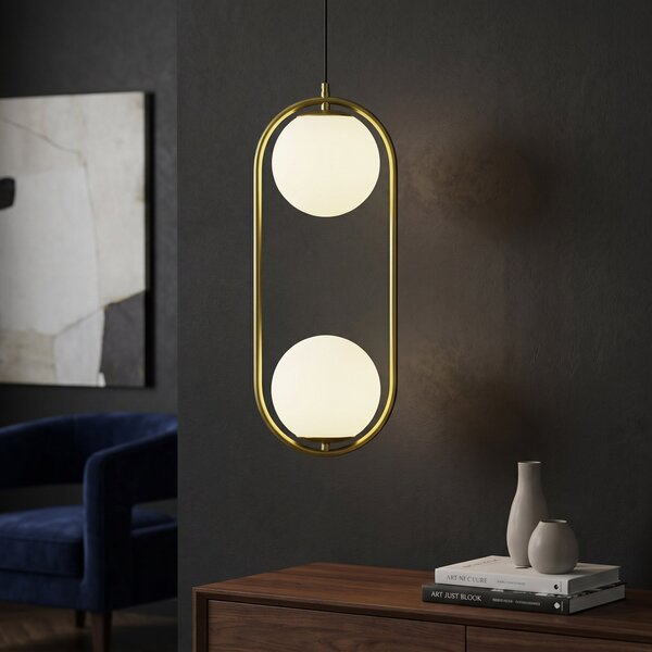 NOWOCZESNA LAMPA WISZĄCA SZCZOTKOWANE ZŁOTO VERO 2B
