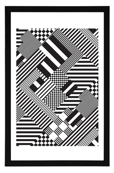 Plakat z passe-partout delikatne wzory w niepowtarzalnym designie