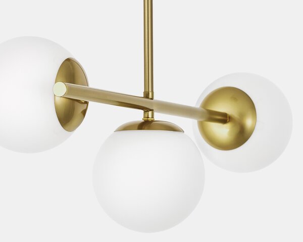 NOWOCZESNA LAMPA SUFITOWA WISZĄCA SZCZOTKOWANE ZŁOTO LEDO W3 LONG