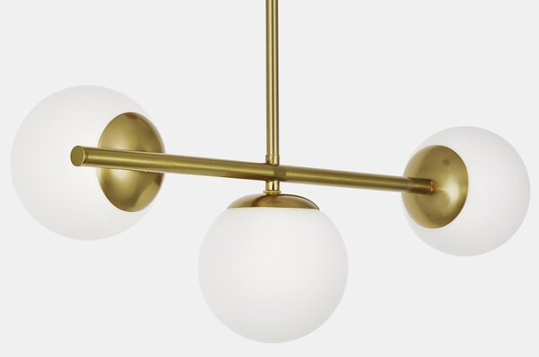 NOWOCZESNA LAMPA SUFITOWA WISZĄCA SZCZOTKOWANE ZŁOTO LEDO W3 LONG