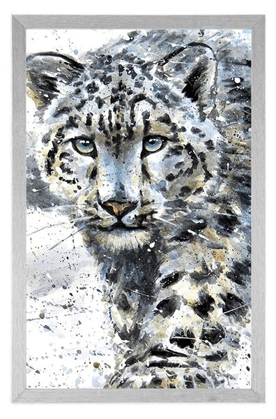 Plakat malowany leopard