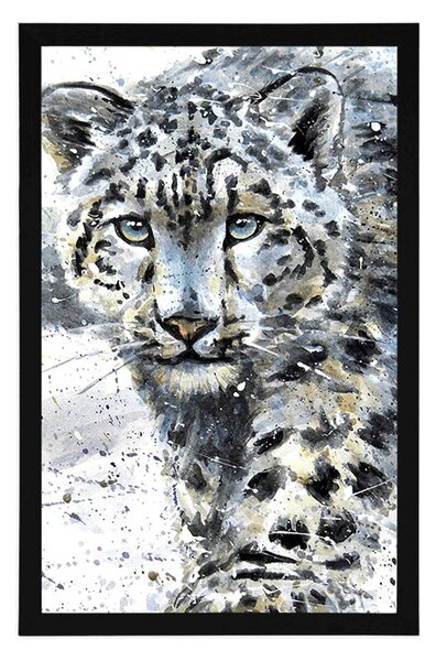 Plakat malowany leopard