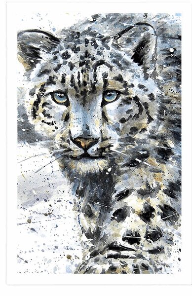 Plakat malowany leopard