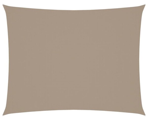 Prostokątny żagiel ogrodowy z tkaniny oxford, 4x6 m, taupe