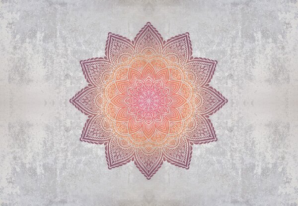 Fototapeta - Mandala z motywem betonu (196x136 cm)