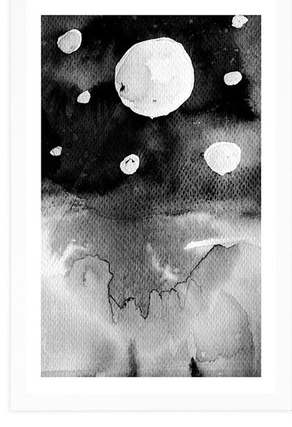 Plakat z passe-partout nocne niebo