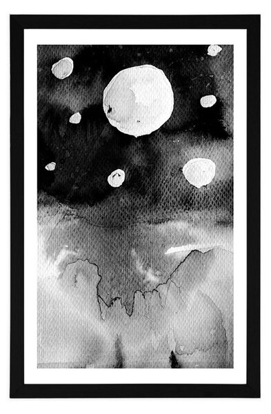 Plakat z passe-partout nocne niebo