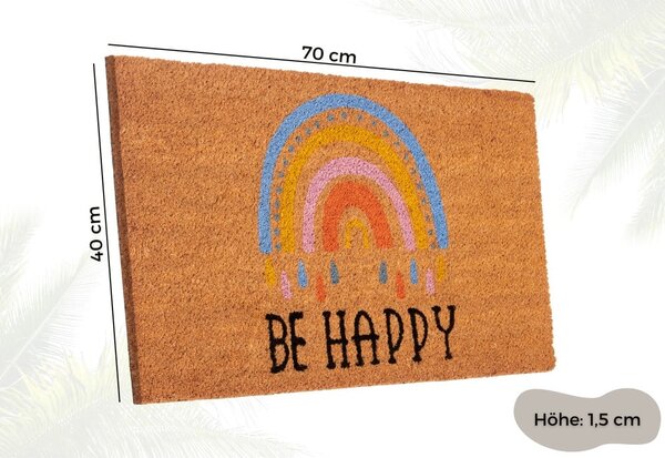 Wycieraczka z włókna kokosowego 40x70 cm Be Happy – Hanse Home