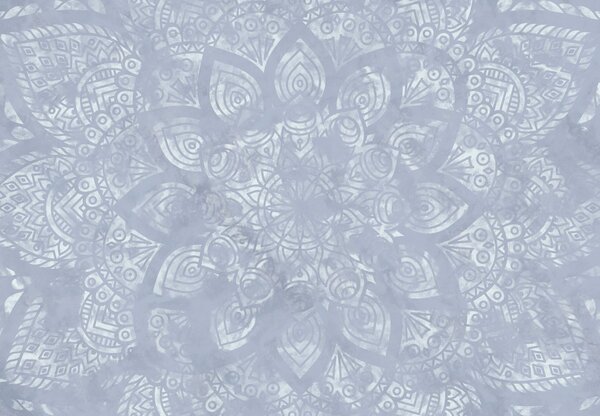 Fototapeta - Niebieska mandala (196x136 cm)