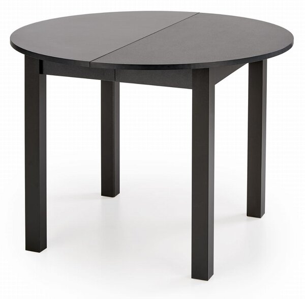 ST44M 102x102-142cm stół okrągły rozkładany czarny