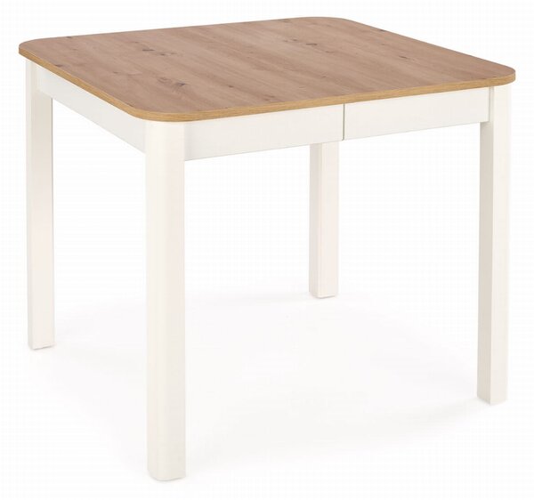 ST46M 90x90-130cm stół rozkładany dąb artisan nogi białe