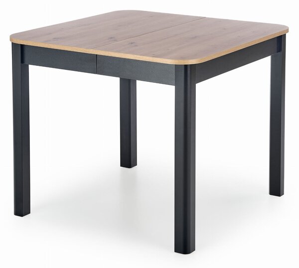 ST46M 90x90-130cm stół rozkładany dąb artisan nogi czarne