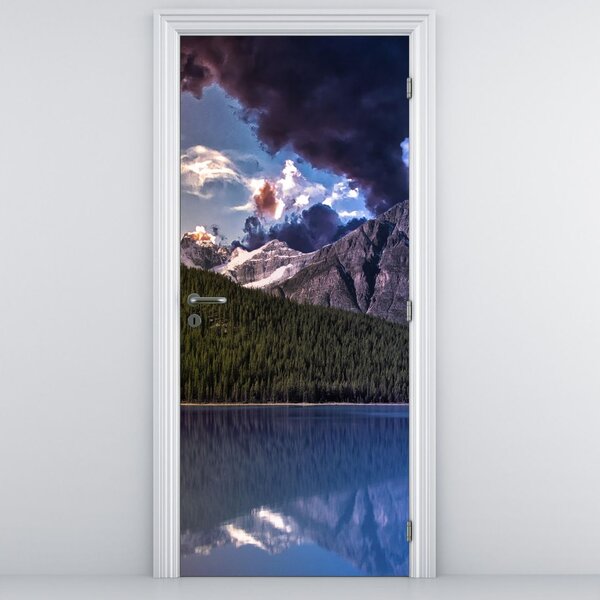 Fototapeta na drzwi - Jezioro i góry (95x205cm)