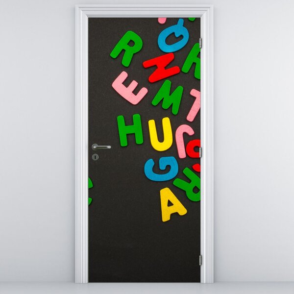 Fototapeta na drzwi - Kolorowe litery (95x205cm)