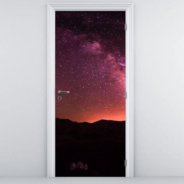 Fototapeta na drzwi - Różowa Droga Mleczna (95x205cm)