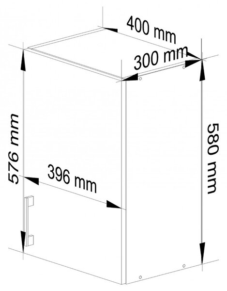 Wisząca Szafka Kuchenna Dąb Sonoma G1-D68