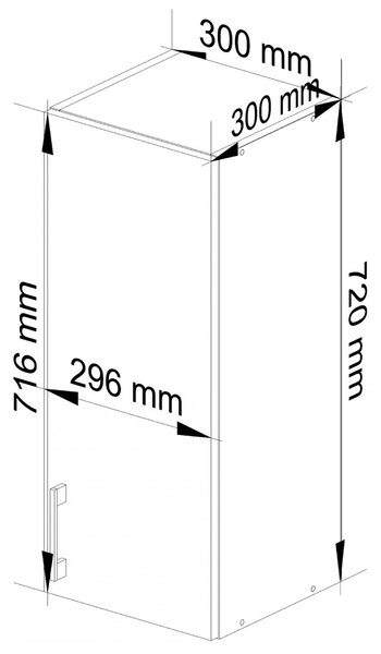 Górna szafka kuchenna 30 cm R1-E02