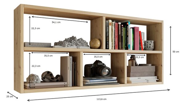 Minimalistyczna półka ścienna na książki artisan S8-T33