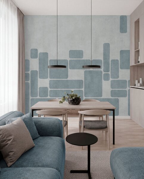 Fototapety Geometryczny wzór w jasnoniebieskich odcieniach, Fototapety Geometryczne, w05141v2 : Uwalls.pl