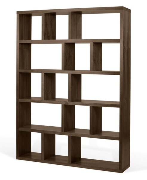 Brązowy regał w dekorze orzecha 150x198 cm Berlin – TemaHome