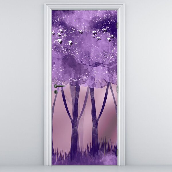 Fototapeta na drzwi - Jeleń w magicznym lesie (95x205cm)