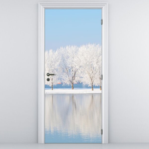 Fototapeta na drzwi - Zimowy krajobraz (95x205cm)