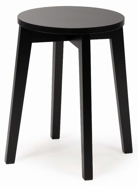 Taboret bukowy czarny