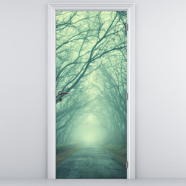 Fototapeta na drzwi - Ścieżka z alejek drzew (95x205cm)