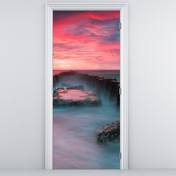 Fototapeta na drzwi - Skały w morzu (95x205cm)