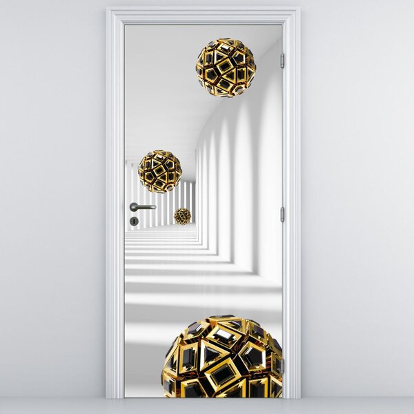 Fototapeta na drzwi - Abstrakcyjny motyw kulek (95x205cm)