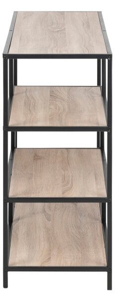Czarno-naturalny regał w dekorze dębu 114x78 cm Seaford – Actona