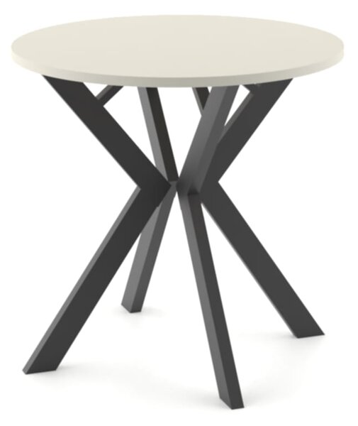 ST59M 80x80-120cm stół okrągły rozkładany kaszmir nogi metalowe czarne