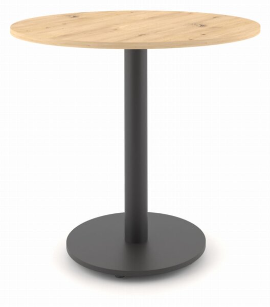 ST60M 80x80cm stół dąb artisan nogi metalowe czarne