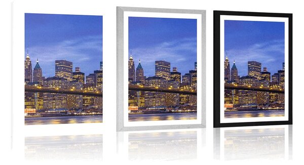 Plakat z passe-partout most w Brooklinie