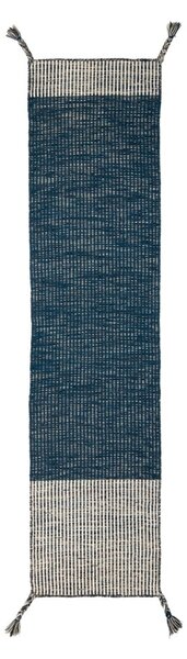 Niebieski wełniany chodnik Flair Rugs Anu, 60x200 cm
