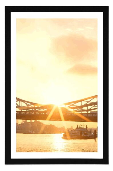 Plakat z passe-partout Tower Bridge w Londynie
