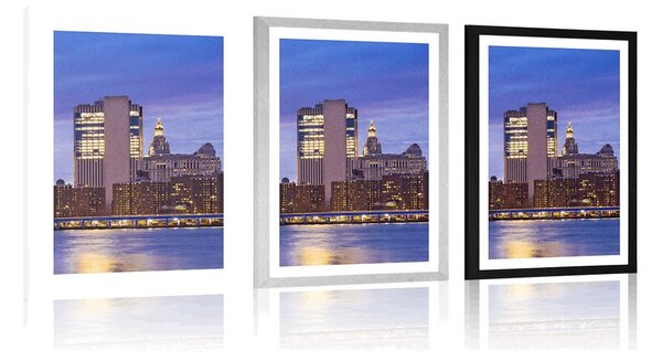 Plakat z passe-partout nocny Brooklyn